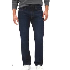 Gap Dark Wash Men's Denim Athletic Cut Straight Leg Jeans Size 34×30